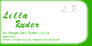 lilla ruder business card
